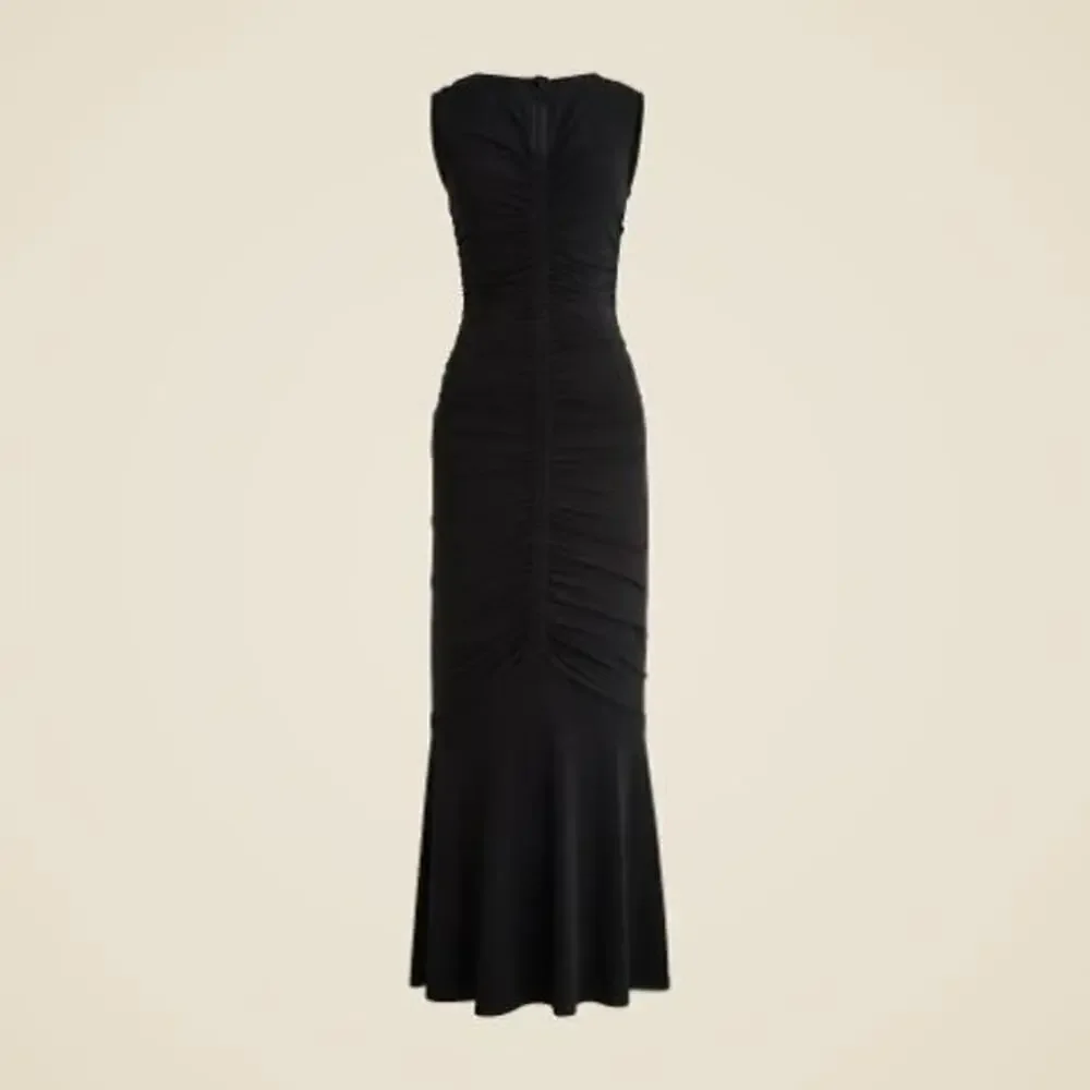 J. Crew Women's Matte Jersey Ruched Center-Seam Dress CI890 Black Size XS NWT